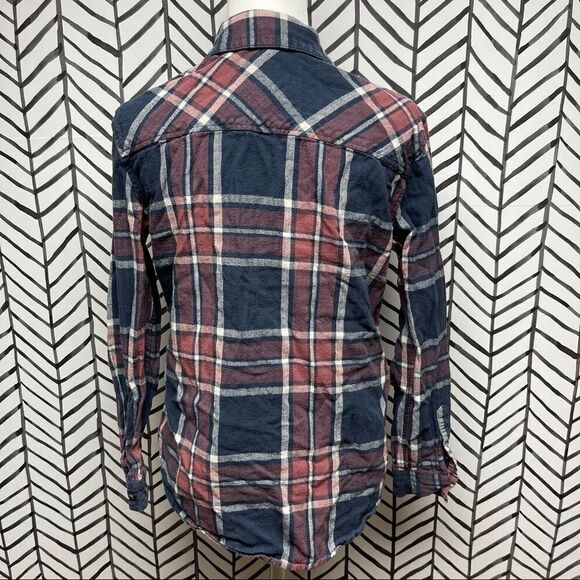 Garage Boyfriend Fit Flannel Pink and Blue - Picture 2 of 3